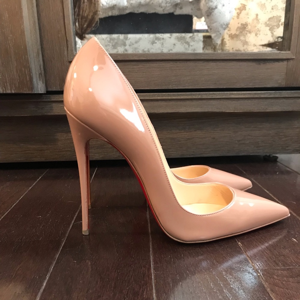 Christian Louboutin So Kate 120 pumps- nude patent